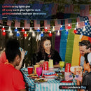 4th of July Decorations Lights Outdoor, 25Ft Red White and Blue Lights with 25 G40 Light Bulbs, Plug in G40 Patriotic Light for Indoor Independence Day Party Memorial Day-White by GreenHaven Gardens