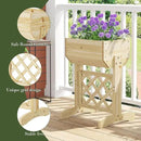 Raised Garden Bed, Standing Vertical Horticulture Planter Box for Backyard, Patio, Balcony, Planter for Flowers Herbs Vegetables for Indoor & Outdoo Decor with Trellis (Natural) by GreenHaven Gardens