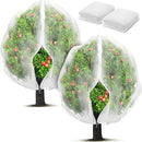 2 Pack Fruit Tree Netting Bags with Zipper and Drawstring, Ultra Fine Mesh Garden Netting Plant Cover, Bird Netting for Blueberry Bushes, Fruit Vegetable Trees, Flowers (White, 10 x 10 ft) by GreenHaven Gardens