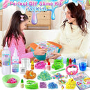 YOPINSAND DIY Slime Kit for Girls, Slime Making Kit for Kids, Glimmer Crunchy, Butter, Foam, Cloud Slime with Mermaid Add-ins, Foam Balls, Charms, Glitters, Party Favors Gift Toys for Kids 6-12 by TinyTreasures Baby Boutique