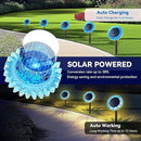 Hogni 4PK Solar Garden Lights, Ground Stake/Hang 2 in 1 Solar Sunflowers Outdoor Waterproof IP67, Outdoor Decor for Pathway Walkway Landscape Backyard Fence Decoration by GreenHaven Gardens