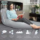 MOON PARK Pregnancy Pillows for Sleeping - U Shaped Full Body Maternity Pillow with Removable Cover - Support for Back, Legs, Belly, HIPS - 57 Inch - Light Grey - Cooling Cover by TinyTreasures Baby Boutique