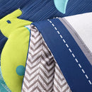 Wowelife Dinosaur Mini Crib Bedding Set for Boys Blue Premium 3-Piece Baby Bedding Sheet Set Dinosaurs Nursery Crib Set Crib Comforter Set Breathable and Soft for Baby by TinyTreasures Baby Boutique