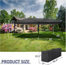 Outvita 10x20ft Pop Up Canopy Tent, Outdoor Instant Shelter Folding Canopy with 6 Side Walls and Carry Bag for Commercial Events, Party, Backyard BBQ, Camping Black by GreenHaven Gardens