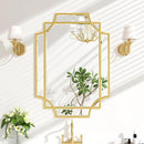 Bathroom Mirror for Wall Gold Farmhouse Wall Vanity Mirror for Over Sink Wood Framed Beveled Mirrors Deco（20 * 28IN/Gold） by CozyNest Decor