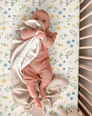 Bassinet Sheet for Baby Boy and Girl 2 Pack, Fitted Sheets for Rectangle, Oval, Hourglass Bassinet Mattress, Muslin Moses Basket Sheets with Neutral Style (Spring Garden & Sage) by TinyTreasures Baby Boutique