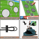 jumpfly Trampoline Football Game Accessories, Toss Throwing Target Net Fits 8 FT/10 FT/12 FT/14 FT Recreational Trampolines with Two Footballs - Trampoline Indoor Outdoor Party Games for Kids by TinyTreasures Baby Boutique