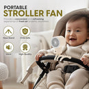 Portable Mini Travel Stroller Fan - Battery Operated, Clip On, Small, Handheld, Rotating, Rechargeable, Personal Fan with Flexible Tripod, 3 Speeds for Baby Crib, Bed Car, Seat Treadmill by TinyTreasures Baby Boutique