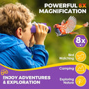 Binoculars for Kids, Toys for 3-12 Year Old Girls and Boys, Bird Watching Hiking 4 5 6 7 8 9 Year Old Girl Boy Christmas Birthday Gifts, Outdoor Toys for Kid Set with Magnifying Glass & Compass by TinyTreasures Baby Boutique