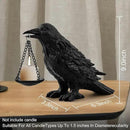 Raven Gothic Home Decor Fake Crow Light Holder Raven Lamp Tealight Candle Holder Resin Raven Statue 3PCS by CozyNest Decor