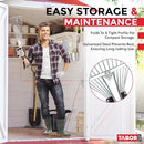 TABOR TOOLS Adjustable Metal Rake - Collapsible & Telescopic - Garden, Yard, & Lawn - Ideal for Leaves, Shrubs & Small Areas. J16A by GreenHaven Gardens