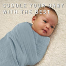 Muslin Swaddle Blankets for Baby Girls and Boys, 4 Pack Breathable and Skin-Friendly Newborn Receiving Blanket, 100% Cotton Swaddle Wrap, Essentials Infant Shower Items, Toddler Gift by TinyTreasures Baby Boutique