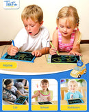 TEKFUN 2 Pack LCD Writing Tablet with Pen Cord, 8.5in Erasable Doodle Board Mess Free Drawing Pad for Kids, Car Trip Educational Toys Birthday for 3 4 5 6 7 Girls Boys (Blue*Green) by TinyTreasures Baby Boutique