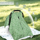 TANOFAR Baby Carseat Canopy, Peekaboo Opening Car Seat Canopy for Babies, Soft and Breathable Infant Carrier Canopy, Multi-use Baby Carrier, Stroller, Nursing Cover, Minky Blanket, Green by TinyTreasures Baby Boutique