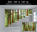 WFBHUA-Redwood Forest Wallpaper Green Woodland Tree Wallpaper for Bedroom Large Art Wall Murals for Living Room Office (Not Peel and Stick) by CozyNest Decor