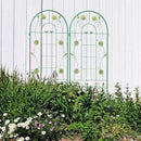 2 Pack Metal Garden Trellis 71" H Garden Fence Rustproof Trellis for Climbing Plants Support Roses Flower Outdoor Lawn, Green by GreenHaven Gardens