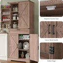 72'' Kitchen Storage Pantry Cabinet, Tall Storage Cabinet with 8 Door Shelves, 2 Cabinets and 1 Drawer, Freestanding Cupboard for Kitchen, Dining Room, Bathroom, Laundry, Living Room, Espresso by CozyNest Decor