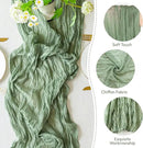 Sioloc 5 Pack Sage Green Cheesecloth Table Runner Fall Autumn Decor for Home 10ft Table Cloth for Tea Wedding Birthday Party Baby Bridal Shower Halloween Thanksgiving by CozyNest Decor