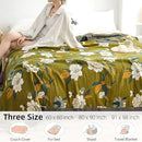 Boho Throw Blanket for Bed - 100% Pure Cotton Ultra Soft Rustic Quilt - Farmhouse Decor Bed Blankets, All Season Rustic Throw for Sofa Couch Chair(80''x 90'', Flower Branch) by CozyNest Decor