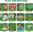 Kids Carpet Playmat Rug 6 x 9 ft Player Car Rug, City Life Traffic Road Map Mat Educational Game Area Mat for Toddler Children Playroom Classroom Bedroom(Green)