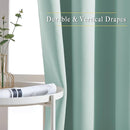 NICETOWN Seafoam Green Curtains 2 Panels 84 inches Long - Grommet Blackout Thermal Insulated Room Darkening Sound Reducing Window Drapes for Living Room/Bedroom, W52 x L84 by TinyTreasures Baby Boutique