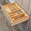 Rev-A-Shelf Trim-to-Fit Silverware Drawer Organizer For Kitchen Utensils, Cutlery Cabinet Storage Divider Insert, 33" x 22", Maple Wood, 4WUTCT-36SH-1 by CozyNest Decor