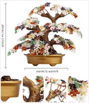 Feng Shui Money Tree Large Pine Tree Style Crystal Quartz Lucky Tree Gem Tree for Office Home Feng Shui Decoration for Wealth/Fortune and Luck (Pink) by GreenHaven Gardens