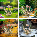 Tequila Rustic Sculpture Metal Yard Decor Hand Painted Metal Agave Garden Statue Green by GreenHaven Gardens