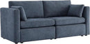 CHITA Small Modular Sectional Fabric Sofa Set, Extra Comfty Loveseat Cloud Couch, FSC Certified Modular Sectional Couch for Living Room, 78 inch Width,2 Seat Modular Sofa, Blue by CozyNest Decor