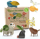 Taksa Toys Wooden Animal Figures Locomo Family III for Nature-Loving Kids, Trigger Boys Girls Creativity, Sensory Outdoor Toys for Ages 3 4 5 6 7+ Year Old, Waldorf Montessori Toy (Set of 5) by TinyTreasures Baby Boutique