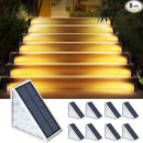 LED Solar Step Lights Waterproof Outdoor Stair Lights, Warm White Solar Deck Lights IP67 Solar Decoration Lights for Yard, Patio, Garden, Walkways, Front Door, Pathway, Driveway, Porch 2PK by GreenHaven Gardens
