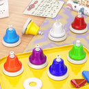 Facmogu Desk Bells, 8 Notes Diatonic Metal Hand Bells, Rainbow Music Bells, Musical Learning Teaching Percussion Instrument, Holiday Birthday Gift by TinyTreasures Baby Boutique