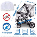Stroller Rain Cover and Baby Stroller Mosquito Net(2-Piece Set),Universal Stroller Accessory,Waterproof, Windproof Protection,Protect from Dust Snow,Baby Travel Weather Shield by TinyTreasures Baby Boutique