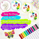 Wooden Magnets Painting Kit - Glow in The Dark - Arts & Crafts Supplies Painting Kit for Kids 4-8 8-12 - Family Crafts and Birthday Christmas Activities, Party Favors for Boys Girls Ages 4 5 6 7 8 9 by TinyTreasures Baby Boutique