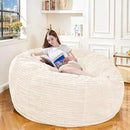 Large Bean Bag Chair, 5FT Giant Beanbag Chairs with Memory Foam Filled, Bean Bag Chairs for Adults, Ultra Soft Lazy Sofa for Living Room Bedroom (White) by CozyNest Decor