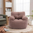 Recaceik Bean Bag Chairs, Tufted Soft Stuffed Bean Bag Chair with Filler, Fluffy Lazy Sofa Chair Lounger, Comfy Giant Bean Bag Chair for Bedroom, Living Room, Brown by CozyNest Decor