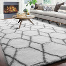ONASAR 6x9 Area Rugs for Living Room Bedroom, Washable Large Fluffy White and Grey Throw Rug, Geometric Soft Plush Shaggy Floor Carpet for Nursery Kids Girls Boys Teen Dorm Home Decor Aesthetic by TinyTreasures Baby Boutique