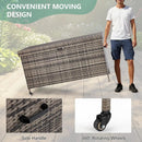 HOMREST Large Deck Box, Outdoor Wicker Storage Container with 240 Gallon, Patio Rattan Furniture for Garden Tools, Pillows, Pool, Brown by GreenHaven Gardens