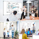 H-Qprobd 6'x4' Large Magnetic White Board Dry Erase Whiteboard with Aluminum Frame, 72"X48" Hanging White Boards for Wall with Long Pen Tray, Presentation Board for Office Classroom Home by TinyTreasures Baby Boutique