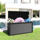 260 Gallon Resin Deck Box, Lockable Patio Outdoor Storage Box for Furniture, Garden Tools and Tools Storage, Waterproof Outside Storage Boxes - Black by GreenHaven Gardens