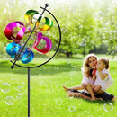 62.9" Large Wind Spinner Outdoor Decor, Garden Art with Metal Stake, Resistant for Yard, Patio and Lawn by CozyNest Decor