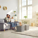Sorbus Storage Ottoman Bench – Collapsible/Folding Bench Chest with Cover – Perfect Toy and Shoe Chest, Hope Chest, Pouffe Ottoman, Seat, Foot Rest, – Contemporary Faux Suede (Gray) by CozyNest Decor