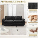 URRED Modular Sectional Sofa Comfy Cloud Couch, Modern Chenille Sofa Sleeper Deep Seat Couches with Ottoman/Pillows for Living Room (Black, 82.6'') by CozyNest Decor