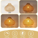 Large Rattan Pendant Light, 19.7" Rattan Boho Wicker Chandelier Hand-Woven Basket Pendant Light Fixtures for Dining Room Kitchen Island Living Room by GreenHaven Gardens