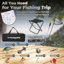 DaddyGoFish Kids Fishing Pole - Rod Reel Combo Tackle Box Starter Set - First Year Small Gear Kit for Boys Girls Toddler Youth Age Beginner Little Children by TinyTreasures Baby Boutique