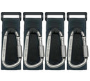 4 Pcs Baby Stroller Hook, Carry 30 lbs per Stroller Carabiner Clip, Adjustable Baby Stroller & Car Seat Hook for Hanging Diaper Bag, Wheelchair,Golf cart, Shopping and Pet Cart by TinyTreasures Baby Boutique