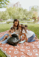 Little Unicorn 5'x10' XL Outdoor Family Picnic & Beach Blanket | Durable & Water-Resistant Fabric | Compact Fold & Easily Wipes Clean | Zipper Pocket (Sun Baked) by TinyTreasures Baby Boutique