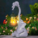 Solar Garden Statues Outdoor Decor- Yard Decorations for Patio, Balcony, Backyard, Lawn Ornaments - Elephants Figurines with LED Light- Unique Birthday House Warming Gifts for Women, Mom, Grandma by CozyNest Decor