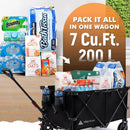 Hikenture Collapsible Wagon - 330LBS Capacity, Extra Large Foldable Wagon with All-Terrain Wheels, Utility Beach Cart for Outdoor Garden by GreenHaven Gardens