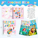 homicozy 4PCS Sticker Paint Books for Kids Ages 4-10,Unicorn Mermaid Animals Designs Paint by Stickers,Sticker by Numbers,Party Birthday Gifts for Girls 4-10,Create 40 Pictures One Stickers at A Time by TinyTreasures Baby Boutique